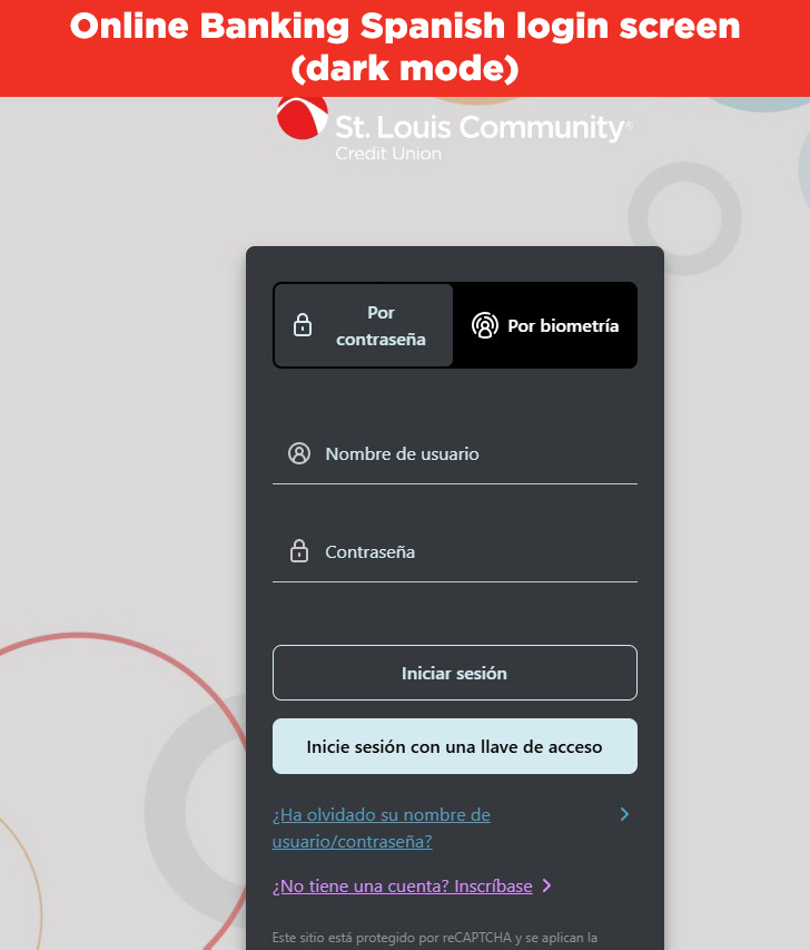 Image of the new Online banking login in Spanish