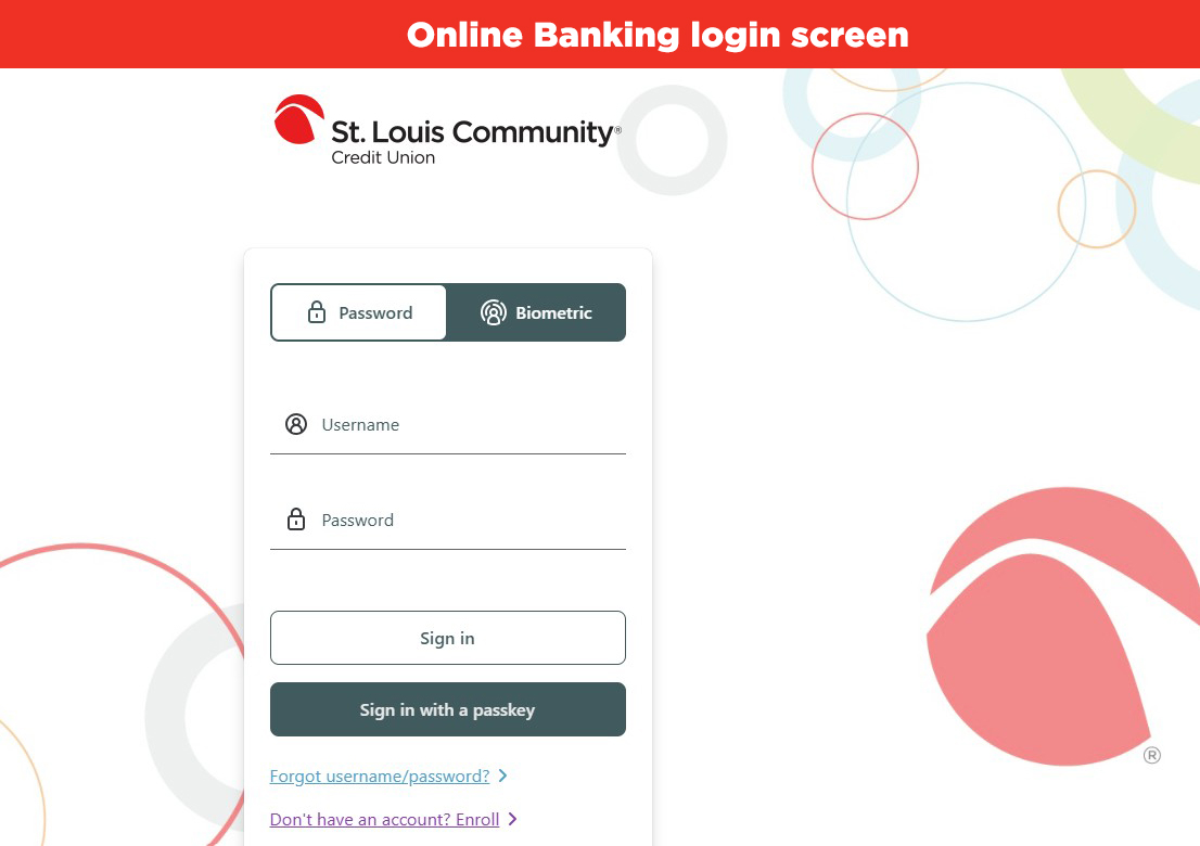 Image of the new Slccu Online banking login in light mode